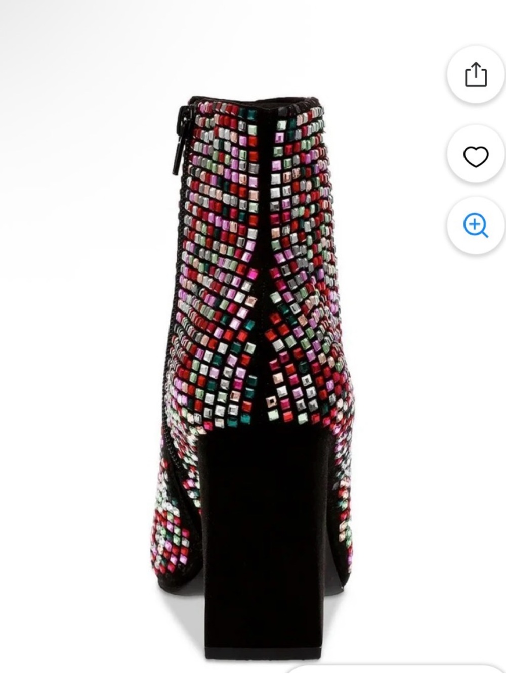 Wild Pair Multicolor Embellished Block Heel Ankle Boot - Picture 2 of 6